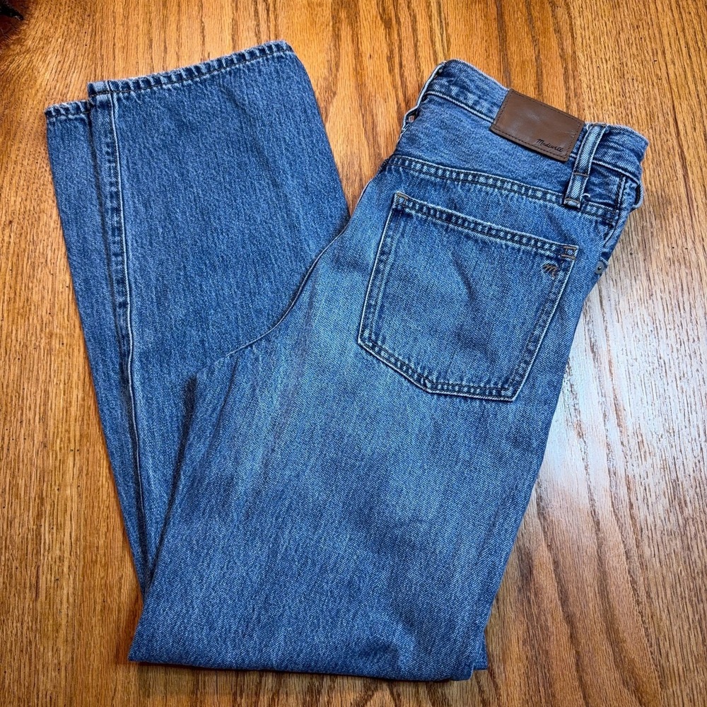 Madewell The Dad Jean Womens 23 (26 x 27)  Straight Leg High Rise Button Fly